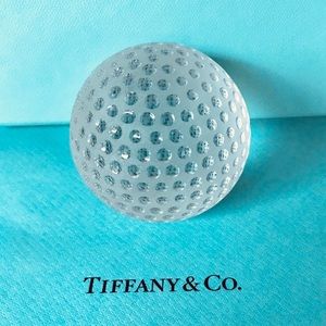 Tiffany & Co. Lead Crystal Golf Ball Paperweight
